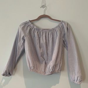 Brandy Melville Off Shoulder Striped Top